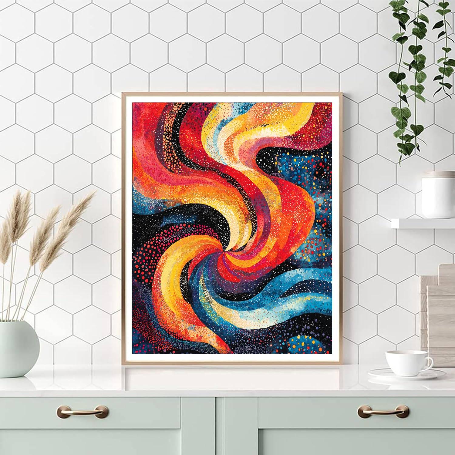 Yayoi Kusama Inspired Eternal Cosmic Dance  Paint By Number