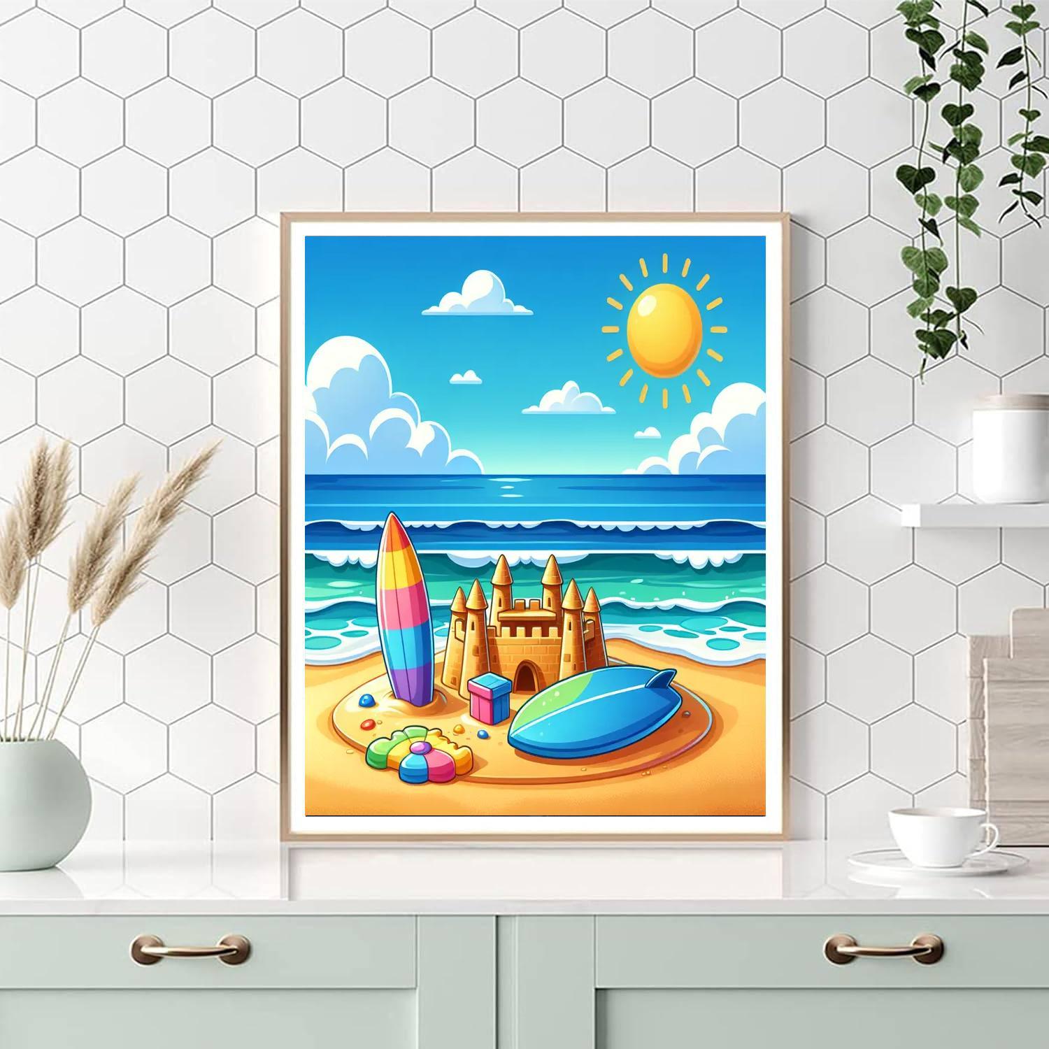 Sunny Day Beach Party Painting By Numbers Kit