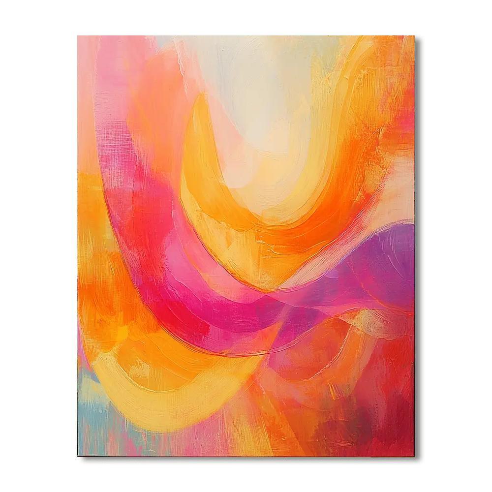 Abstract Art Style Inspired Abstract Dawn  Painting By Numbers Kit