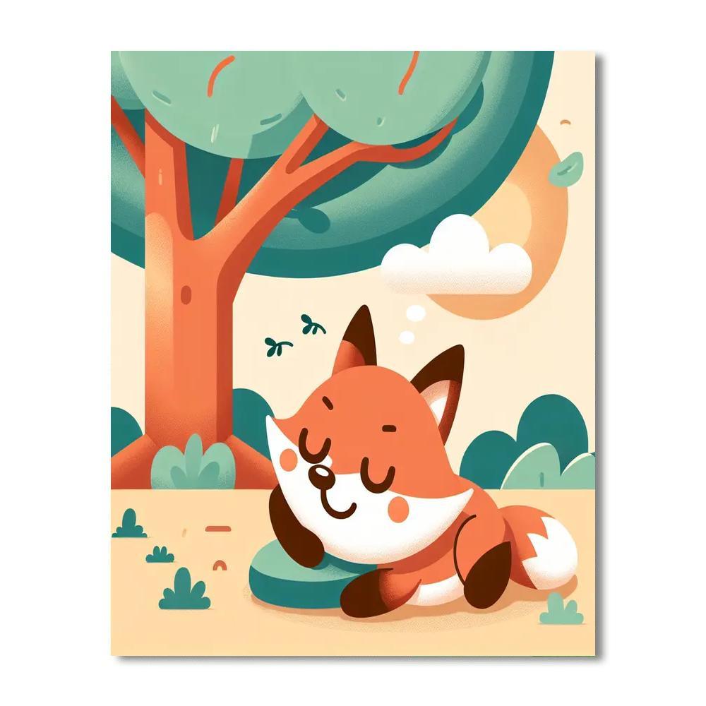 Friendly Fox Daydream Painting By Numbers Kit