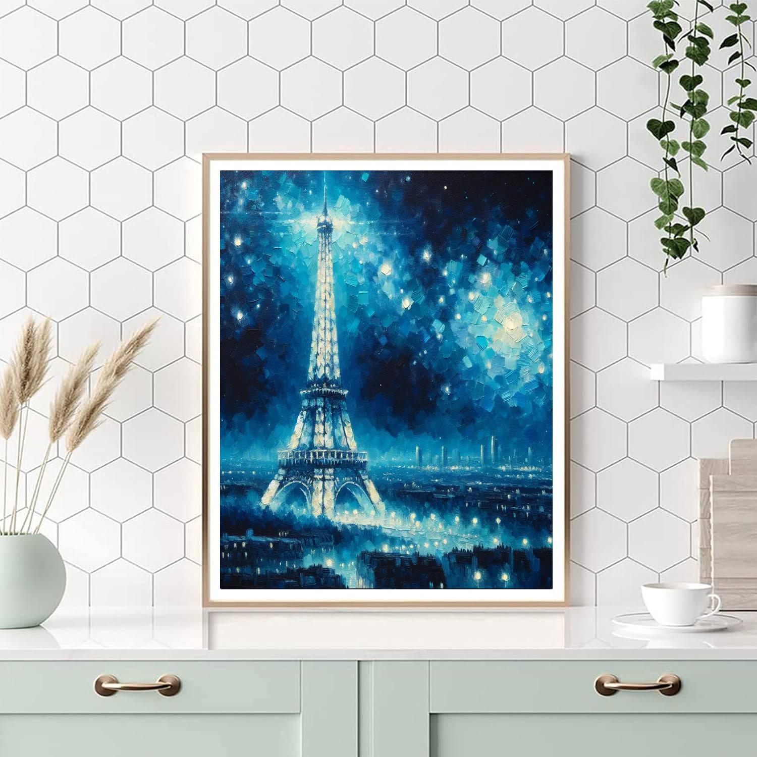 Dreamy Night In Paris Painting By Numbers Kit