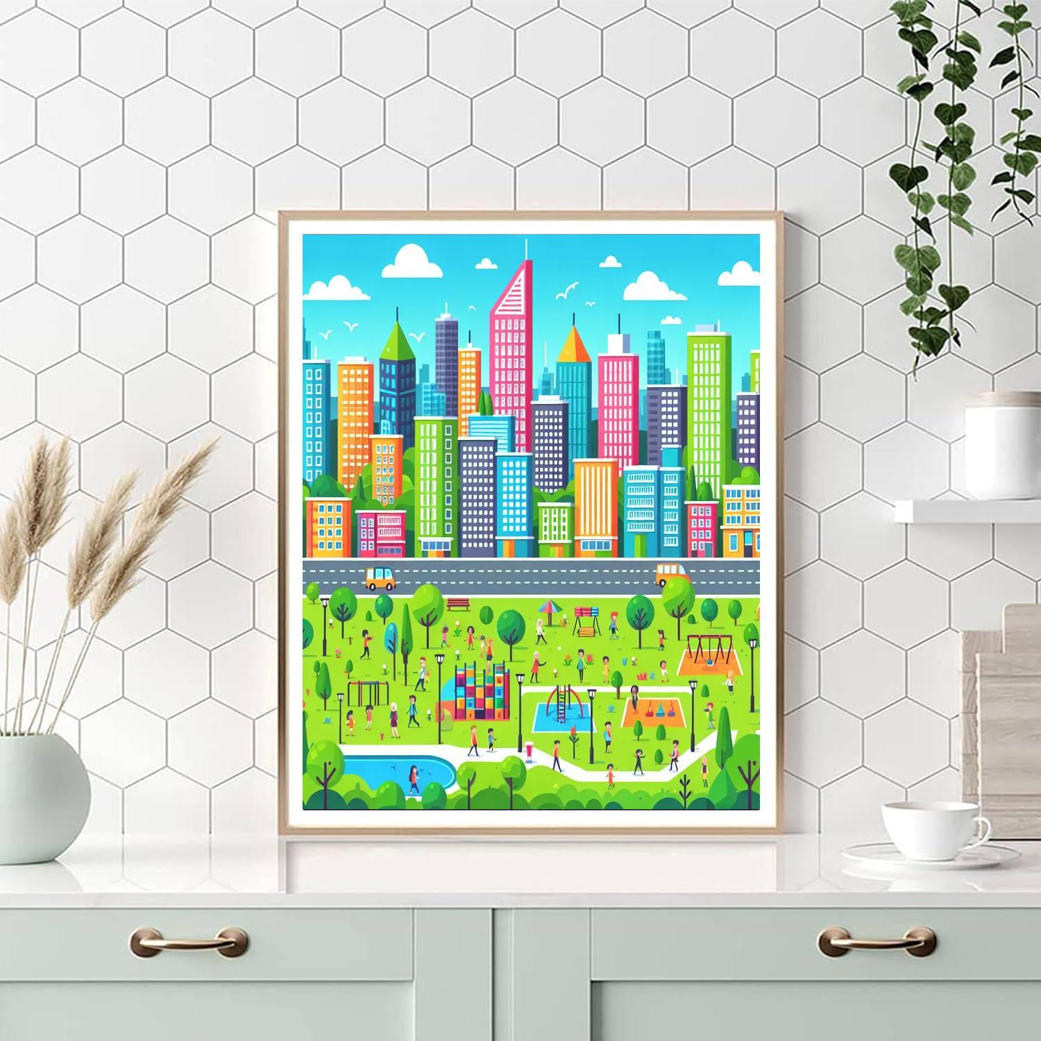 Brilliant Cityscape Paint By Numbers Art