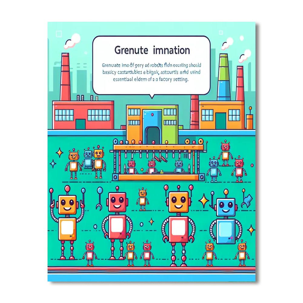 Funky Robot Assembly Line DIY Paint By Numbers