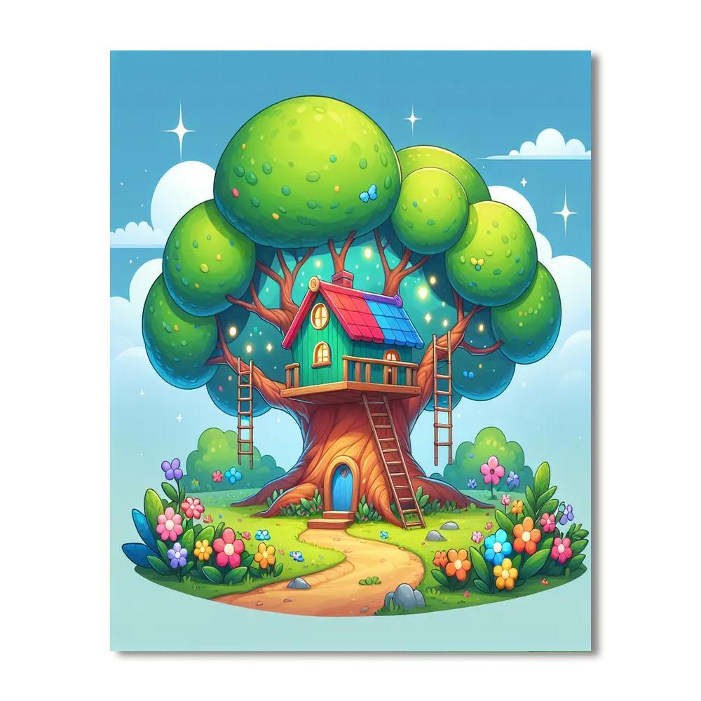 Magic Treehouse Adventure Painting By Numbers Kit