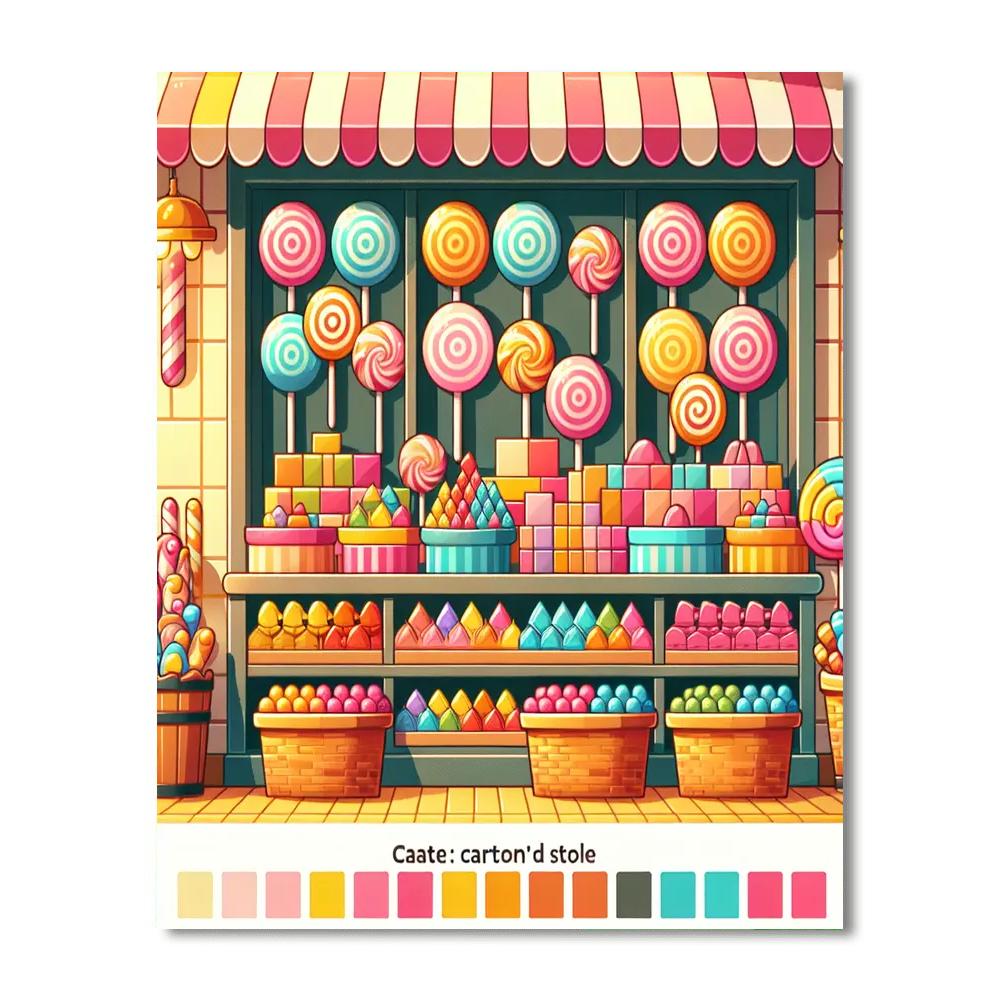 Sweet Shop Wonderland Painting By Numbers Kit