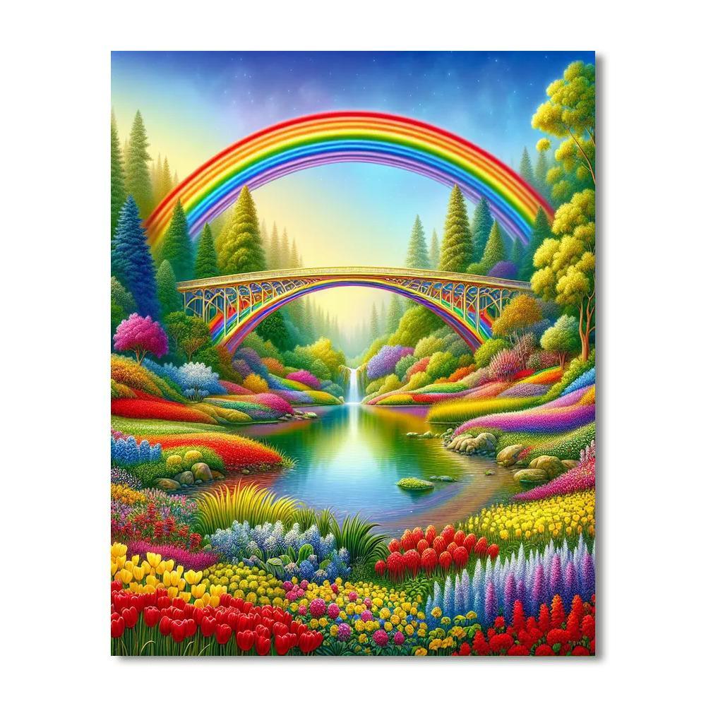 Radiant Rainbow Bridge Numbered Painting Kits