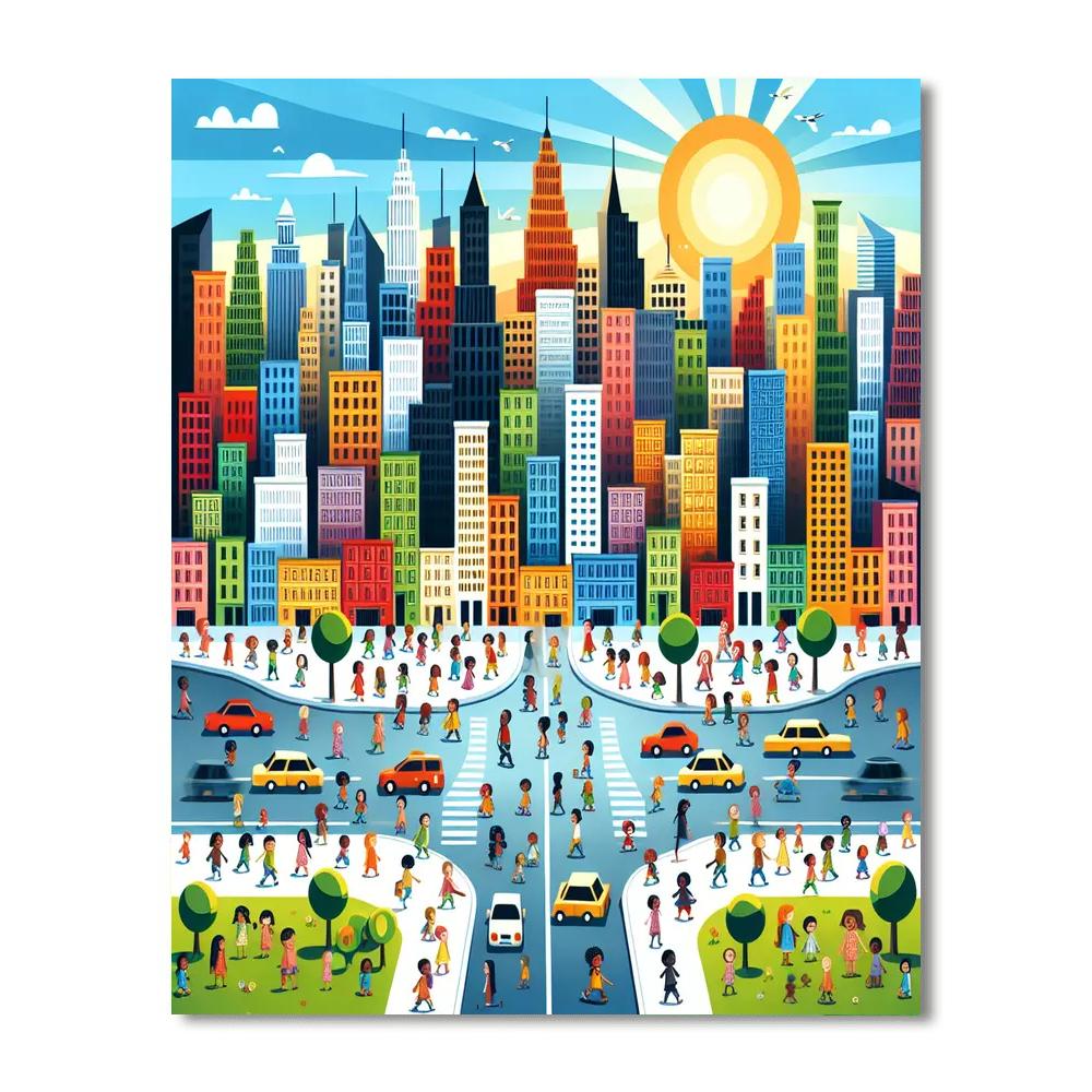 Doodle City Painting By Numbers Kit
