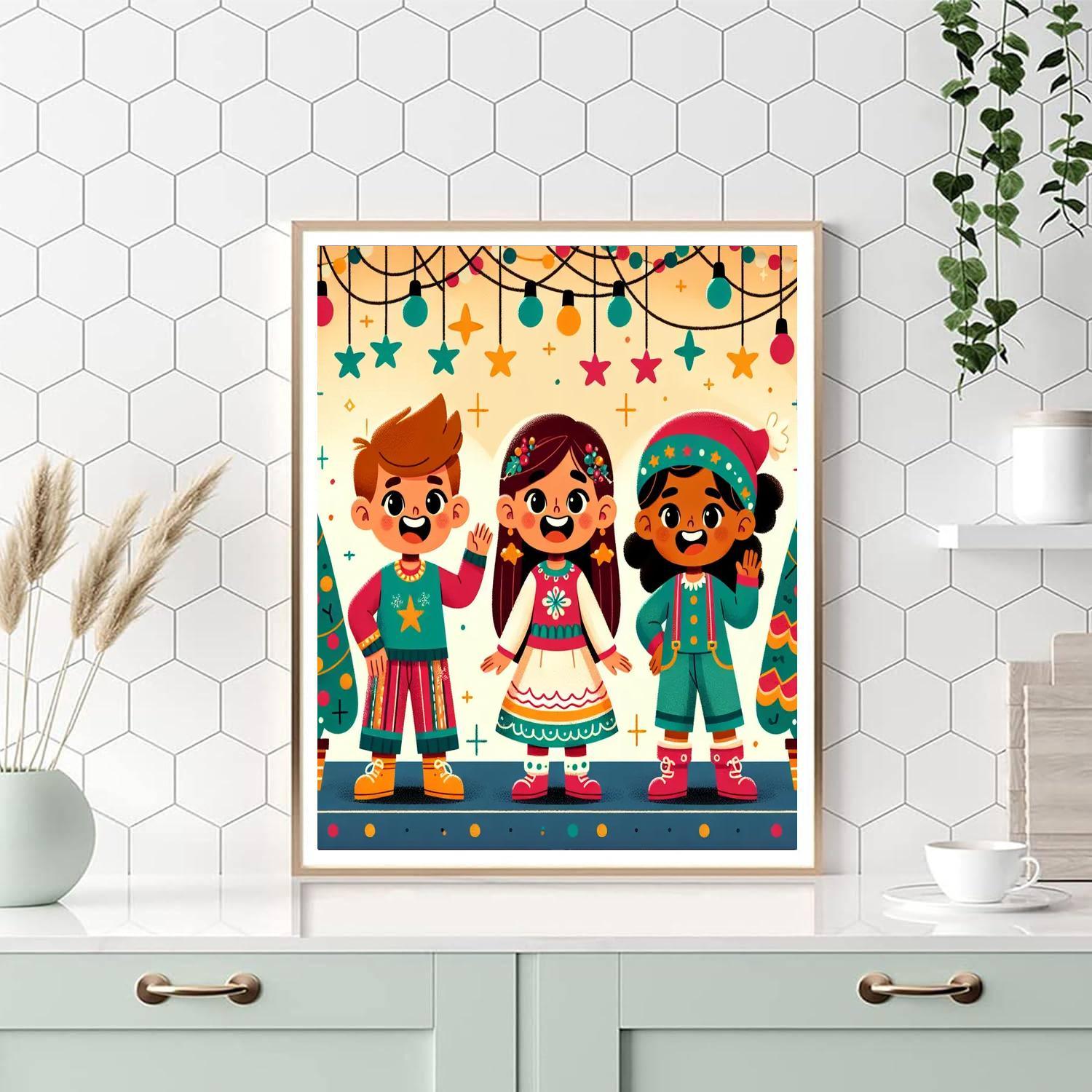 Cheerful Holiday Celebration Paint By Numbers Kits