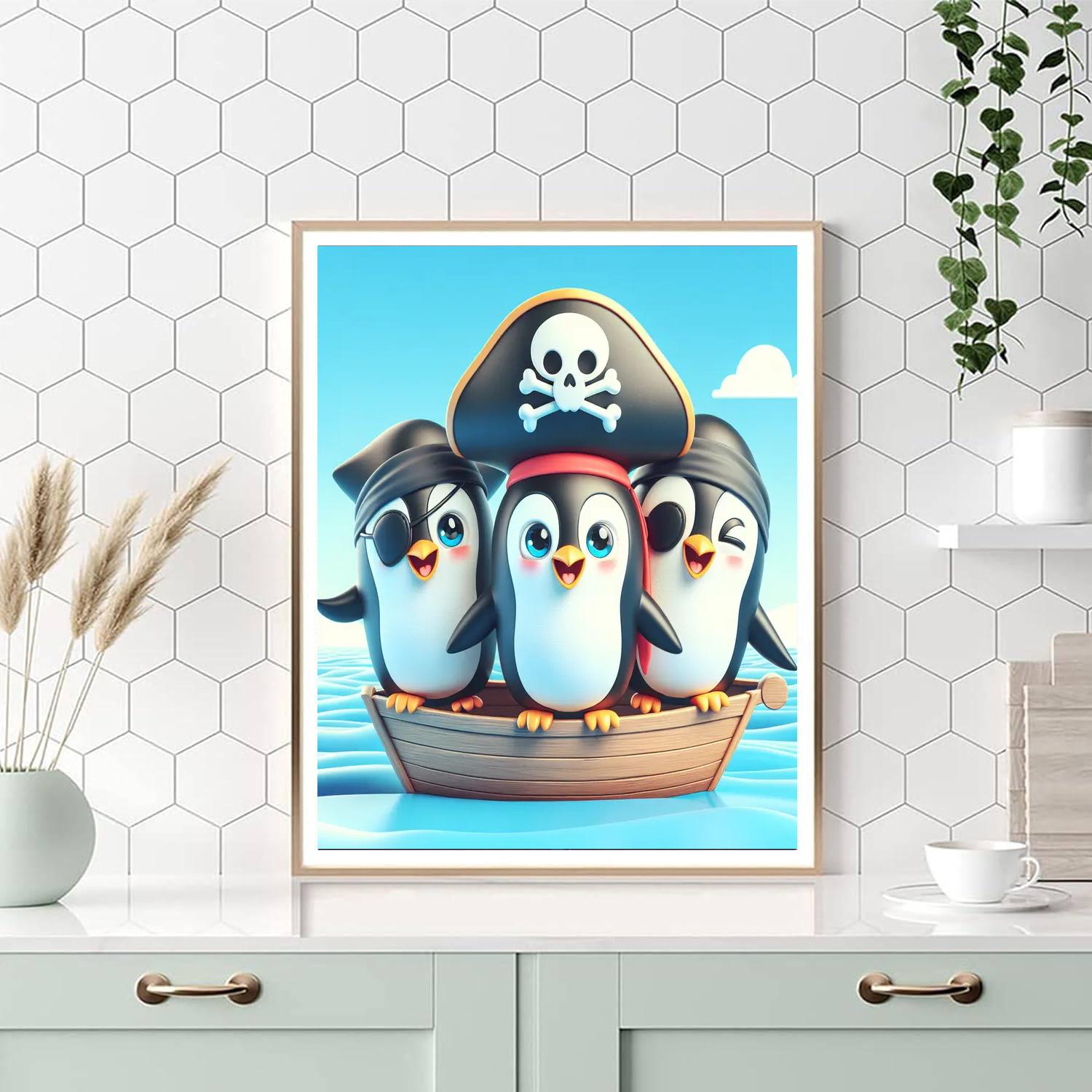 Pirate Penguins Paint By Numbers Kits