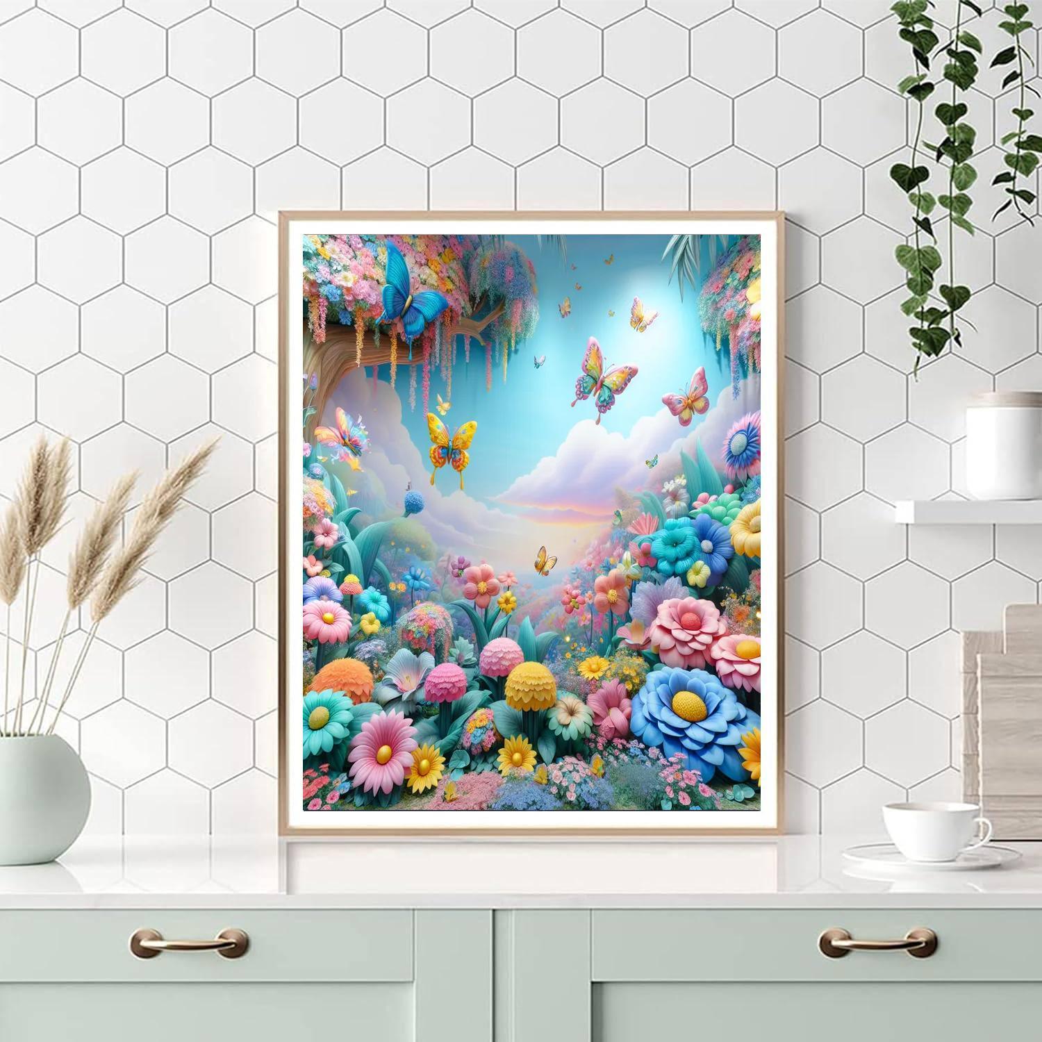 Whimsical Whirlwind Garden DIY Paint By Numbers
