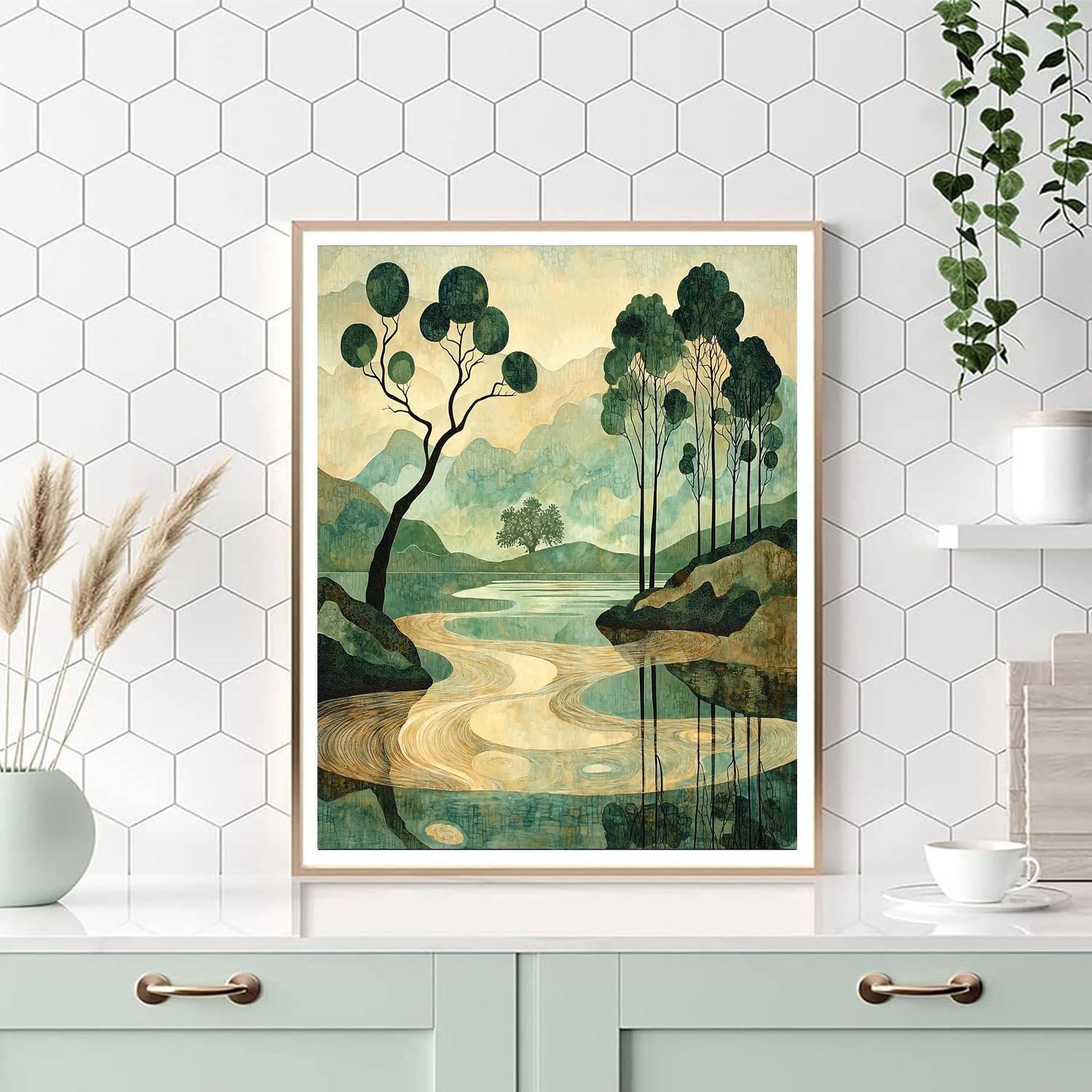 Nandalal Bose Inspired Ethereal Earthscape  Paint By Numbers