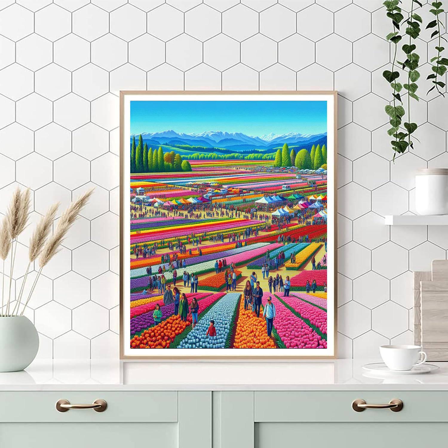Tulip Festival - Skagit Valley, Washington, Usa Paint By Number