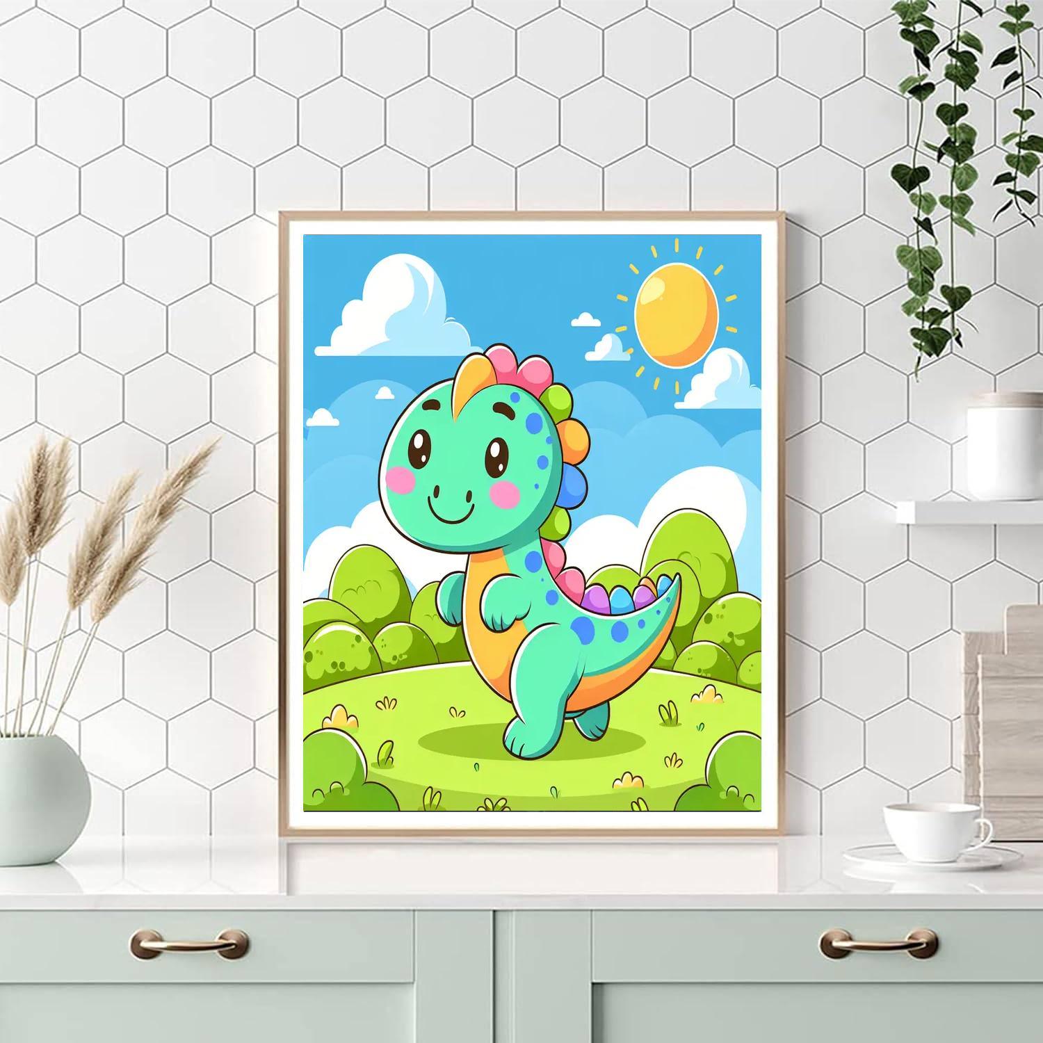 Playful Dino Painting Number Kit
