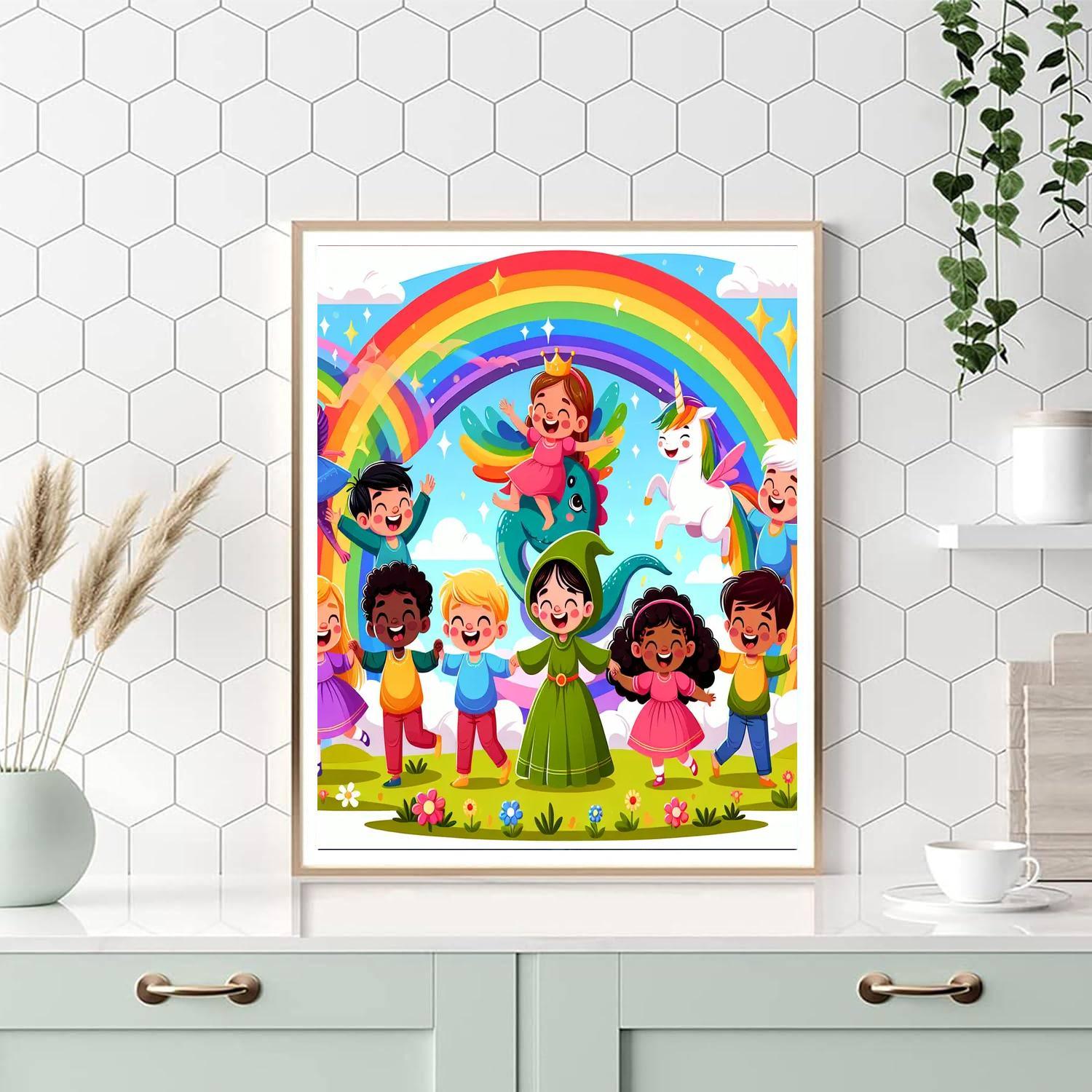 Magical Rainbow Land Paint By Number