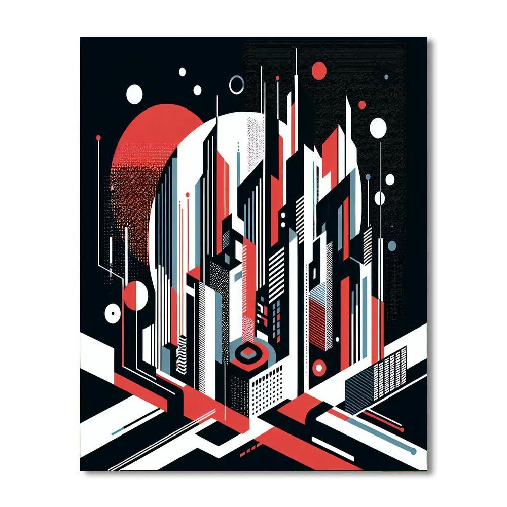 Abstract Urban Dreamscape Paint By Color