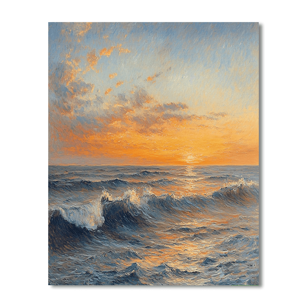 J.M.W. Turner Inspired Twilight Over The Sea  Paint By Numbers Kits