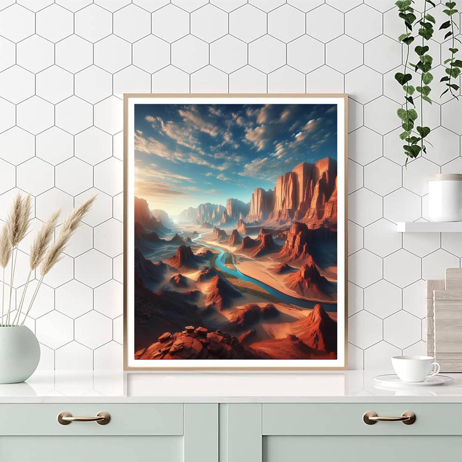 Mystic Canyon Landscape Numbered Painting Kits