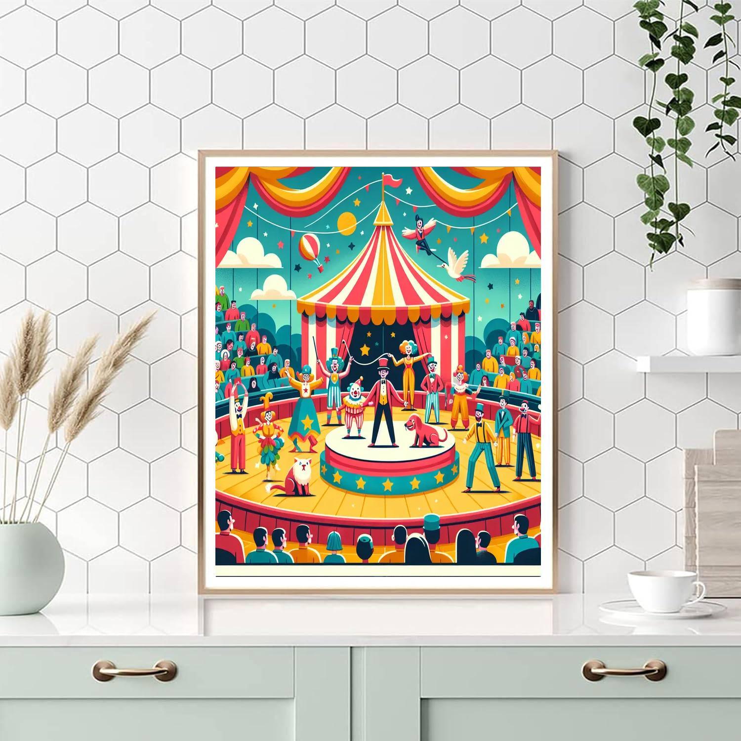 Circus Performer Extravaganza Painting By Numbers Kit