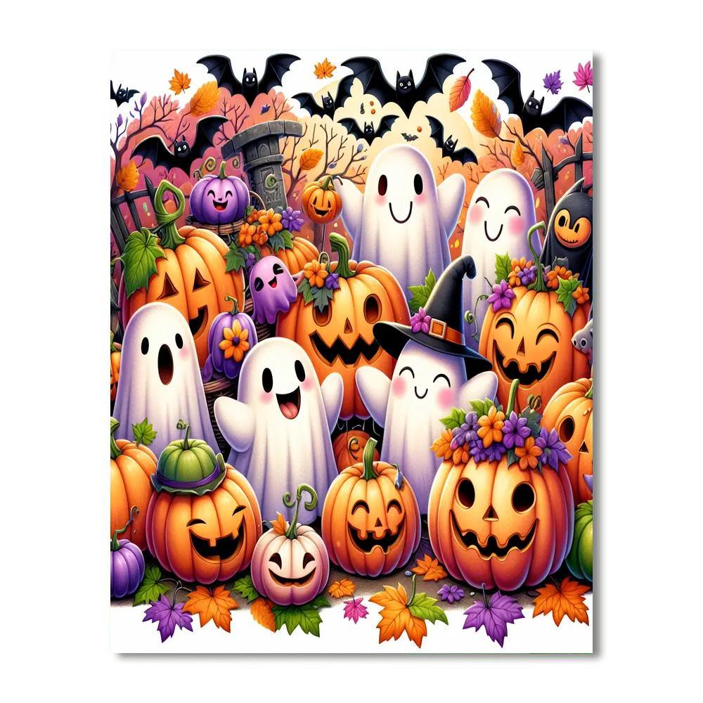Charming Halloween Adventure Paint By Numbers Art