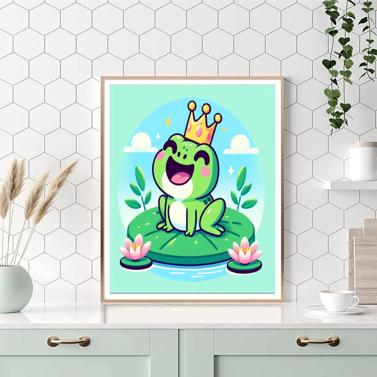 Adorable Frog Prince Paint By Numbers