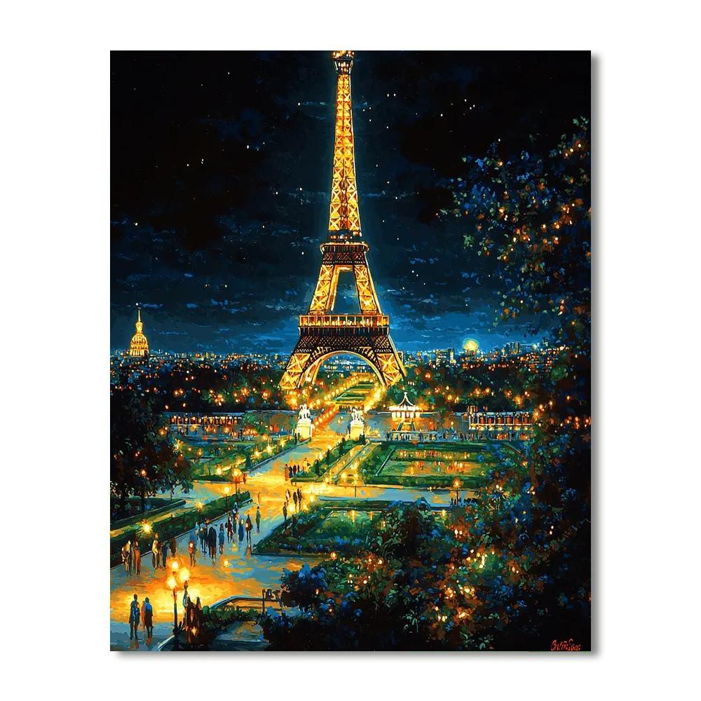Torre Eiffel Painting Number Kit