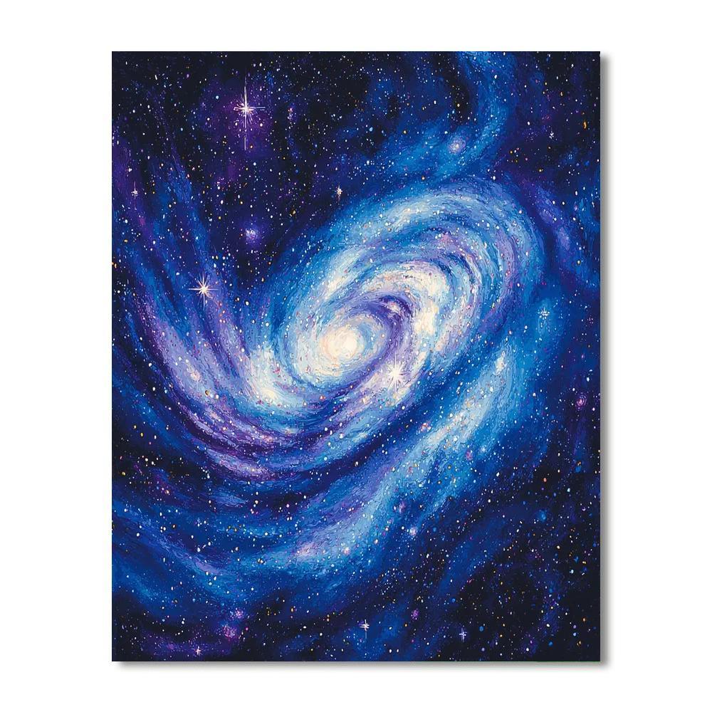 Georges Seurat Inspired Galactic Odyssey Dream  Paint By Numbers