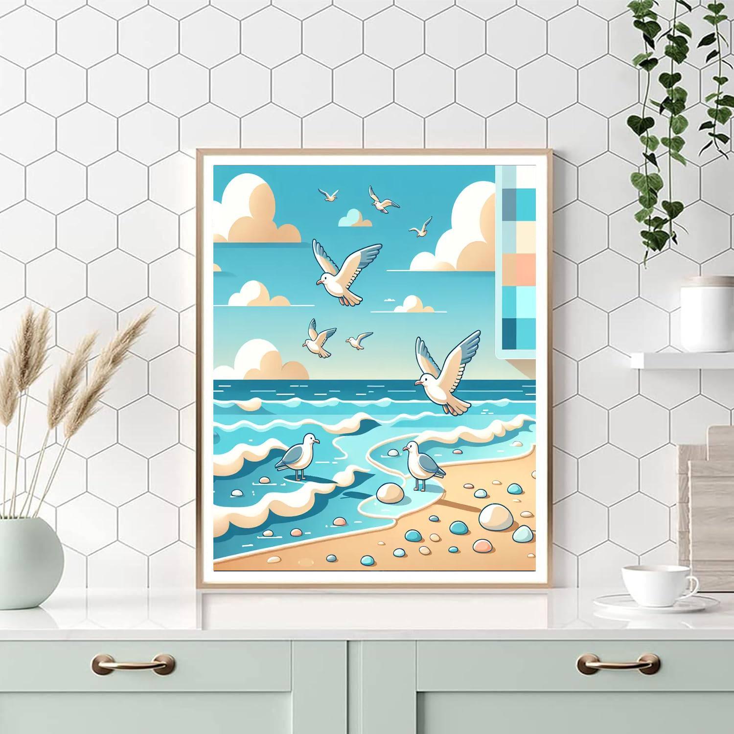 Dreamy Seaside Getaway Paint By Numbers Art