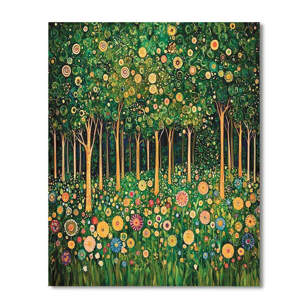 Gustav Klimt Inspired Enchanted Woodlands  Paint By Numbers
