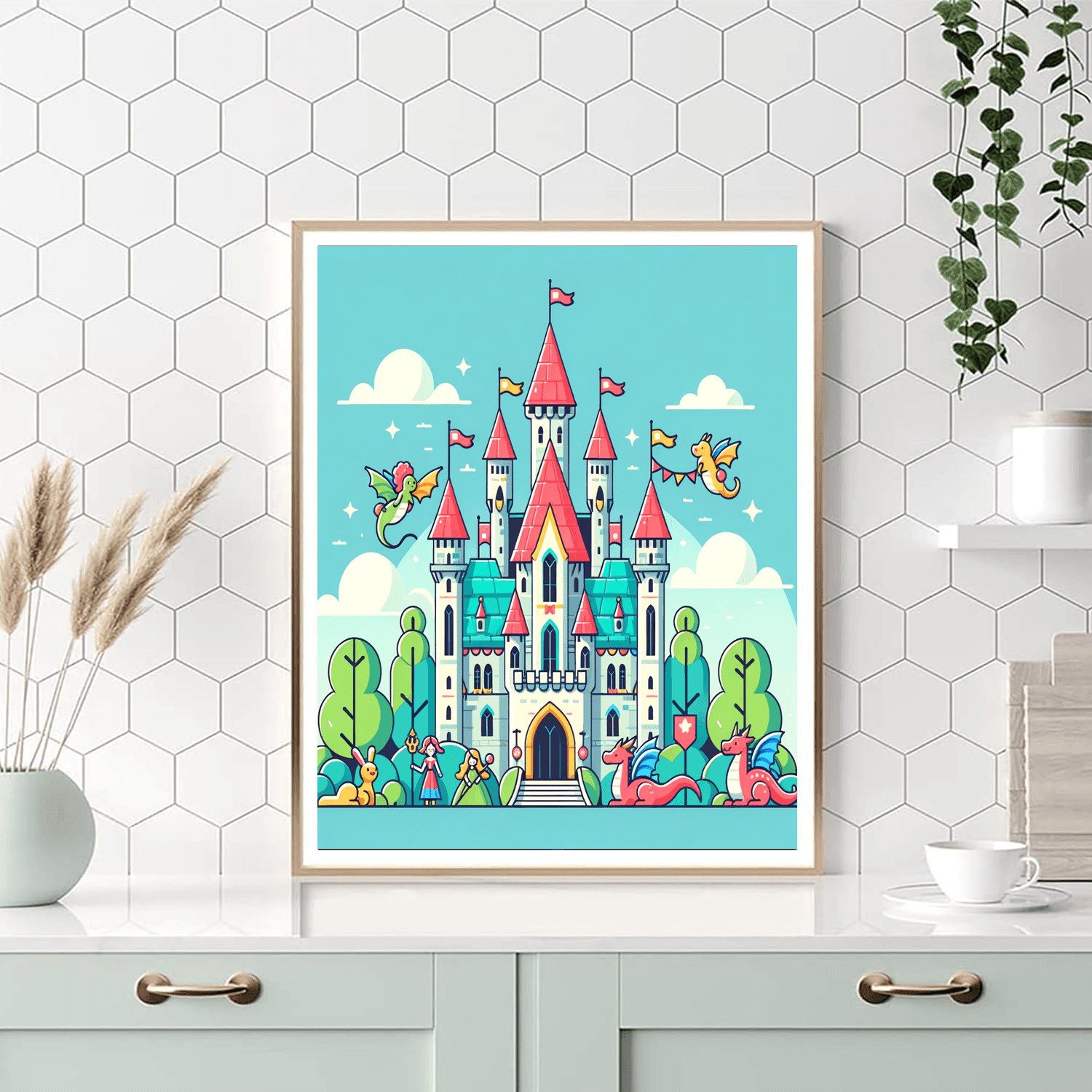 Fantasy Fairy Tale Castle Number Painting