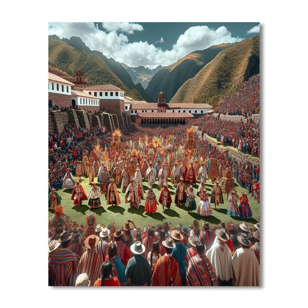 Festival Of The Sun - Inti Raymi - Cusco, Peru Painting Number Kit