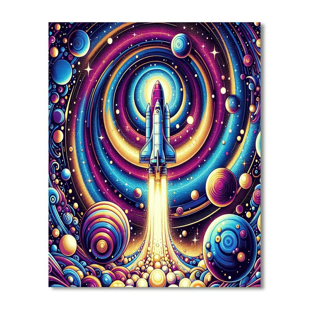 Imaginative Space Exploration DIY Paint By Numbers