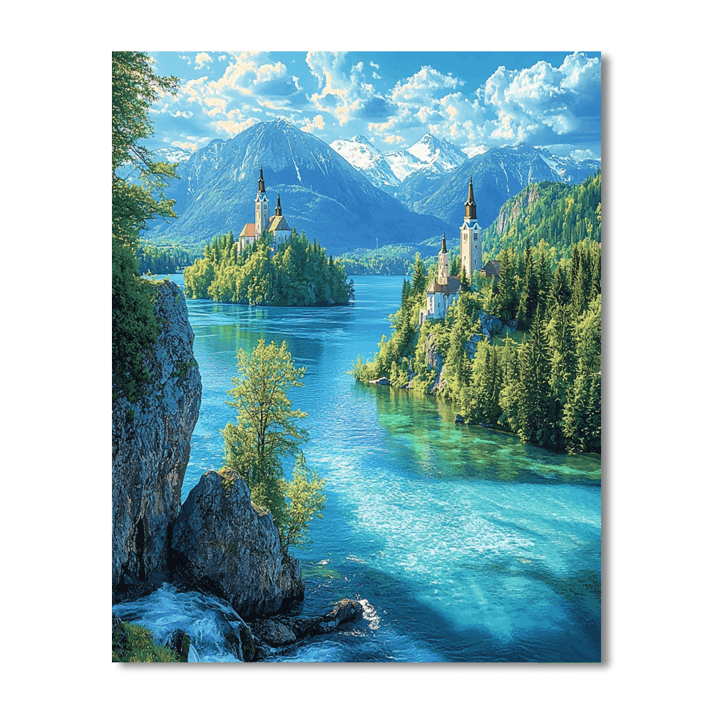 Lake Bled - Slovenia DIY Paint By Numbers