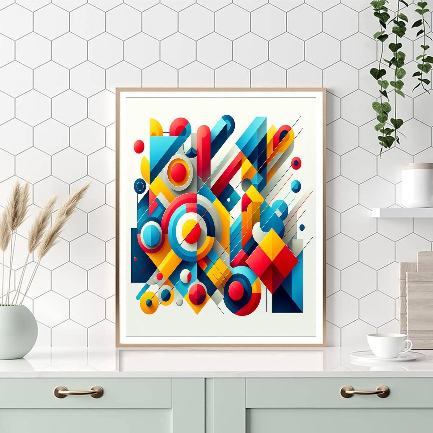 Modern Abstract Geometry Paint By Numbers Art