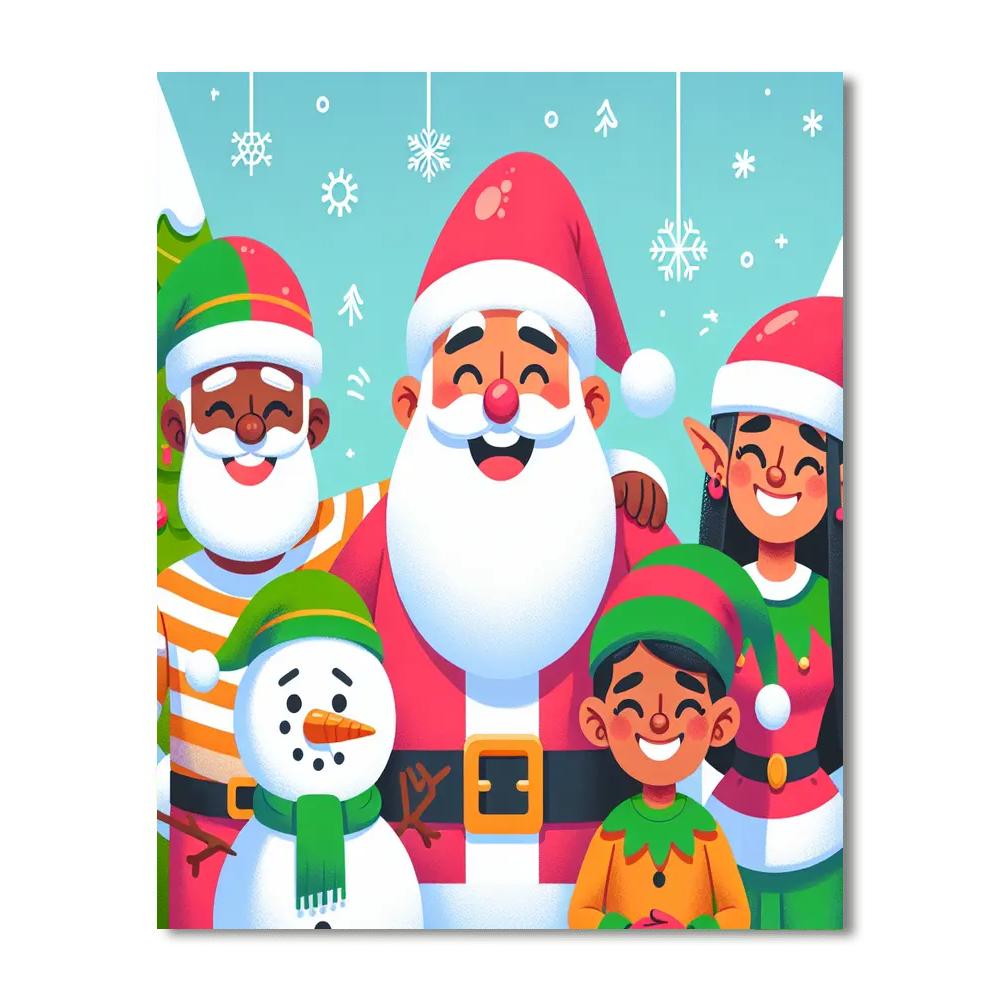 Jolly Holiday Characters Paint By Numbers