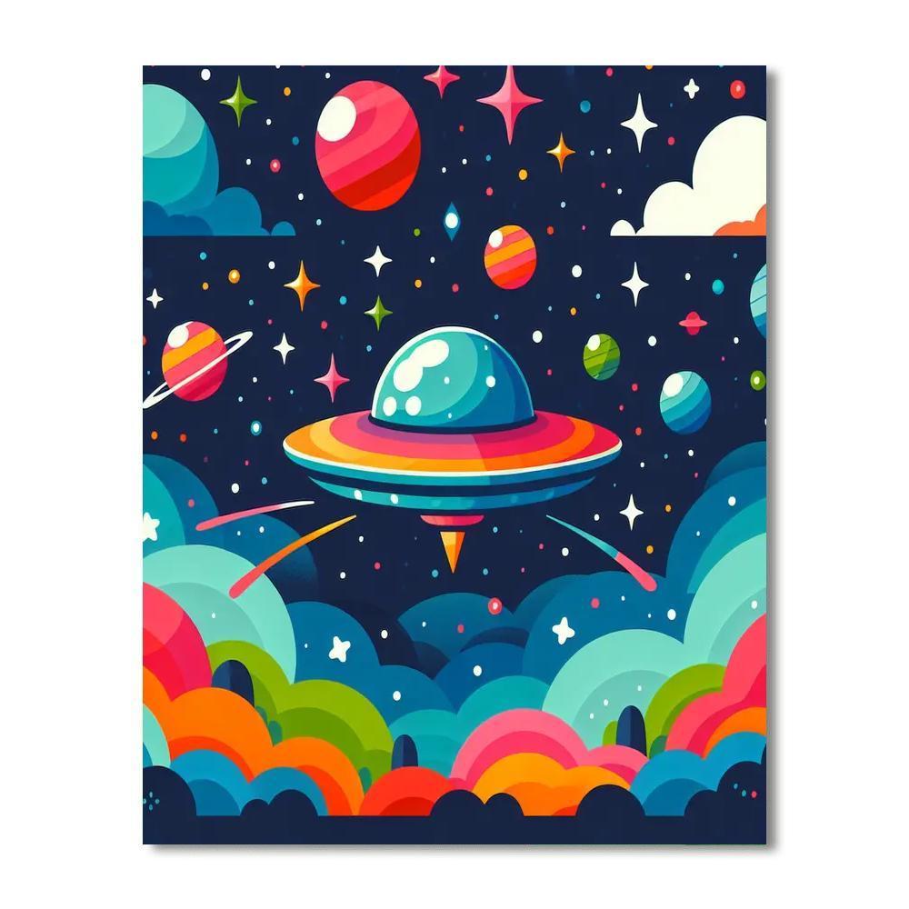 Creative Space Adventure Paint By Numbers Art