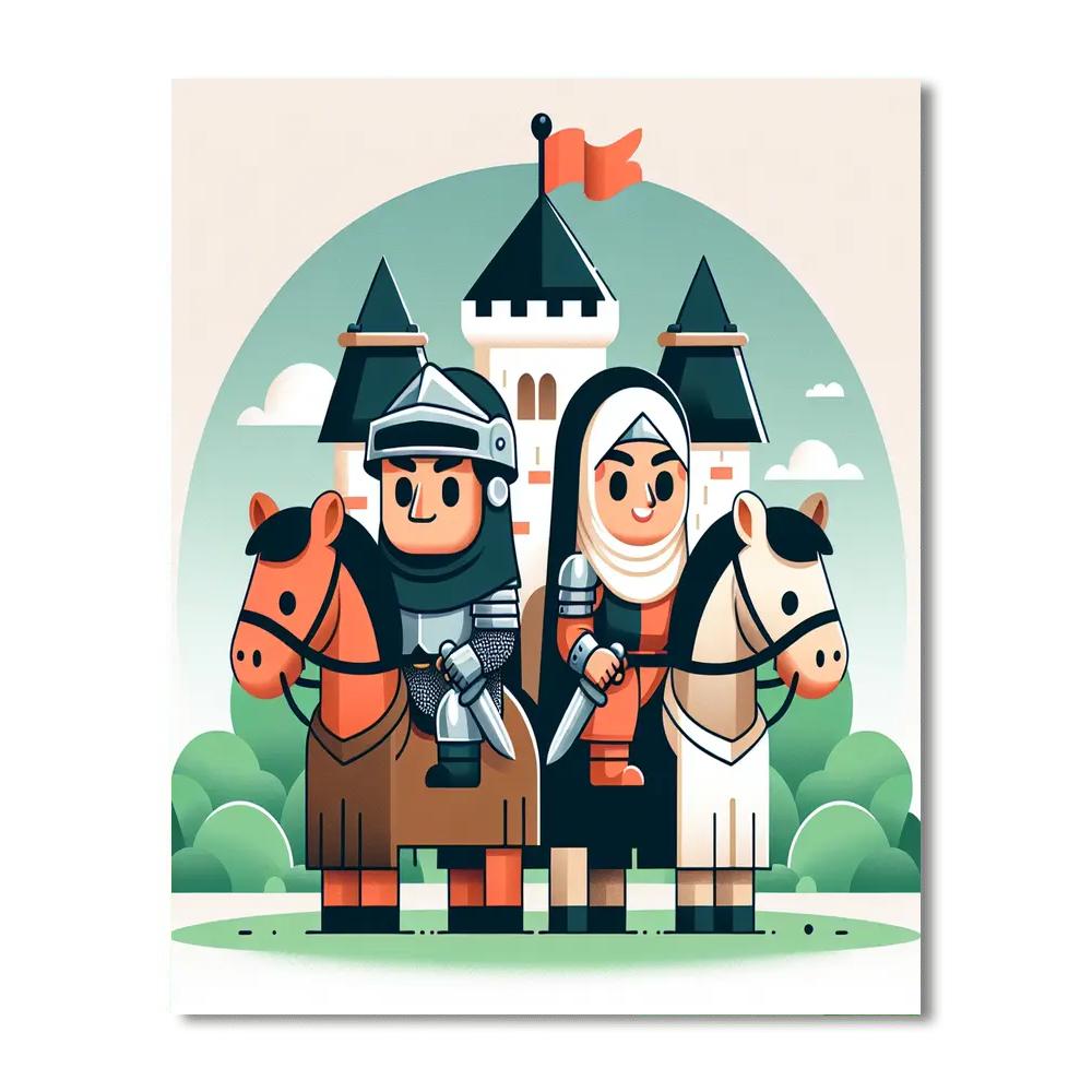 Courageous Knights Number Painting