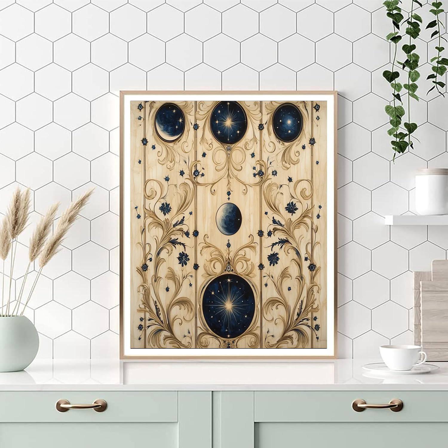 Alphonse Mucha Inspired Harmony Of Celestial Patterns  Paint By Number