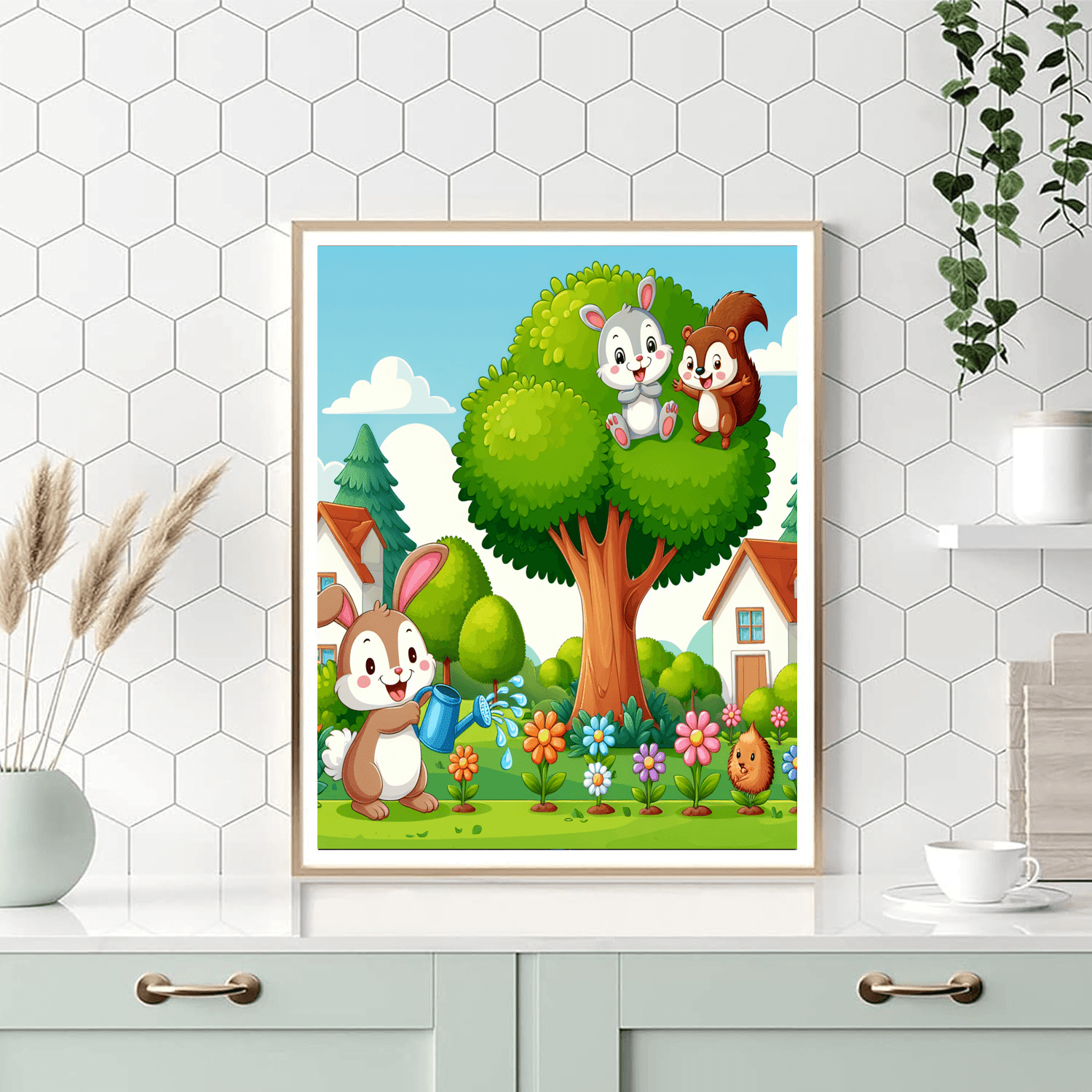 Friendly Animal Neighborhood DIY Paint By Numbers