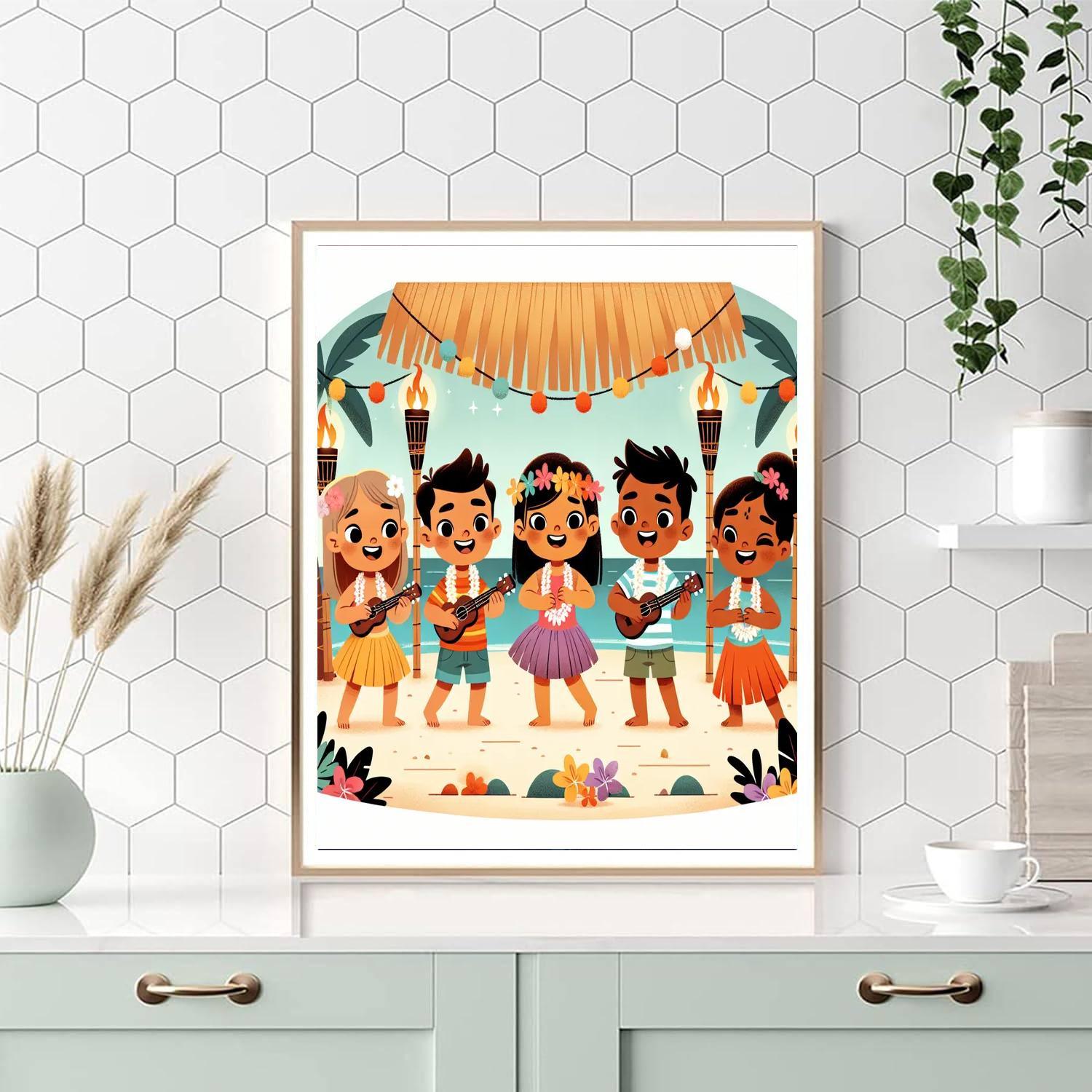 Tropical Island Luau Paint By Numbers