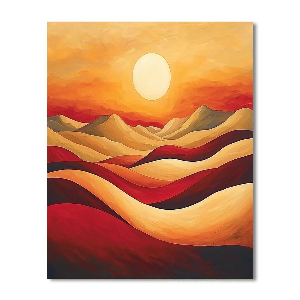 Georgia O'Keeffe Inspired Desert Symphony  Number Painting