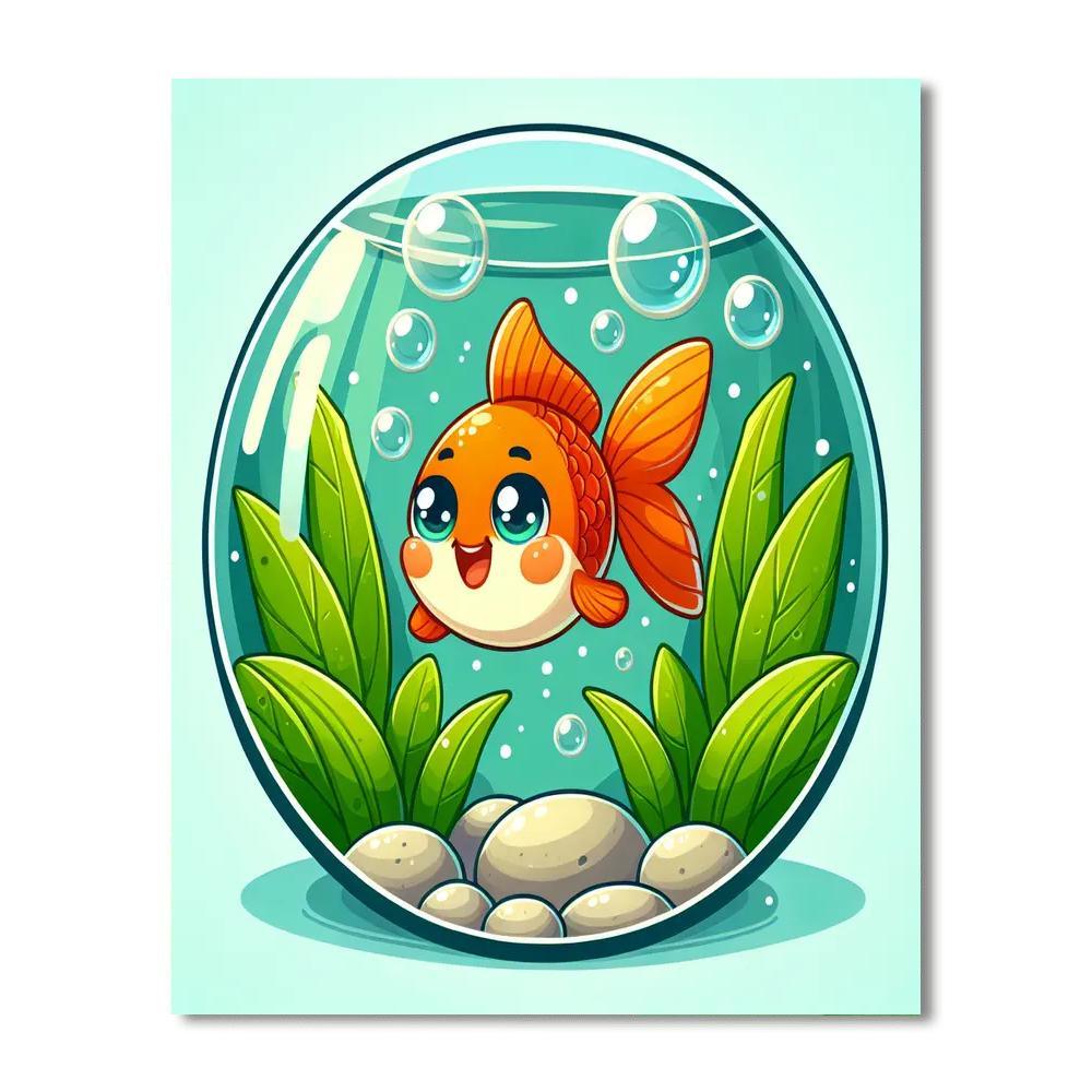 Gigglesome Goldfish Painting Number Kit