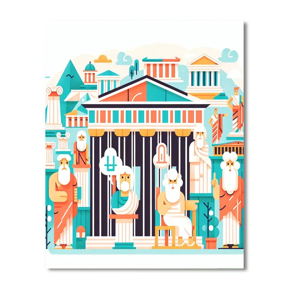 Ancient Greece Discovery Number Painting