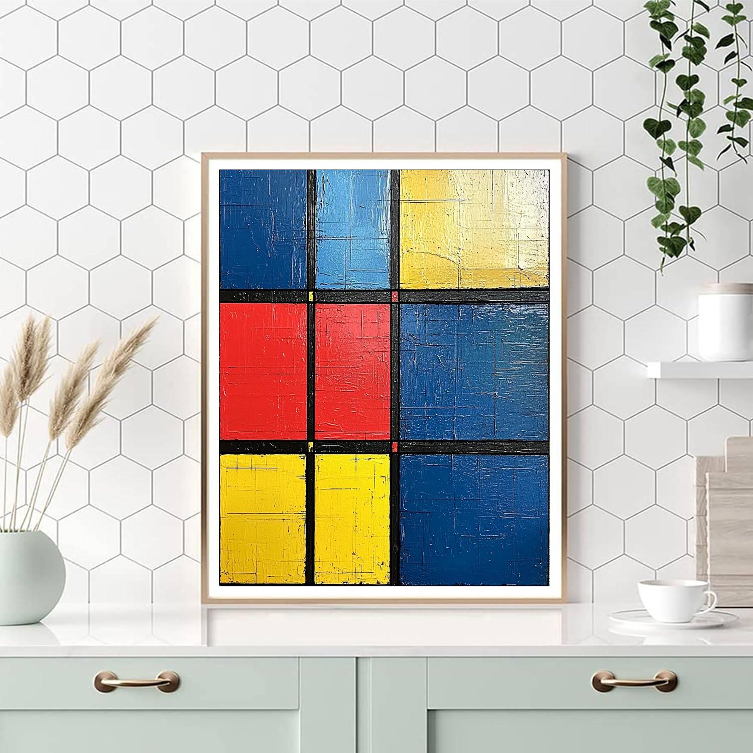 Piet Mondrian Inspired Dreams Of Geometry  Paint By Color