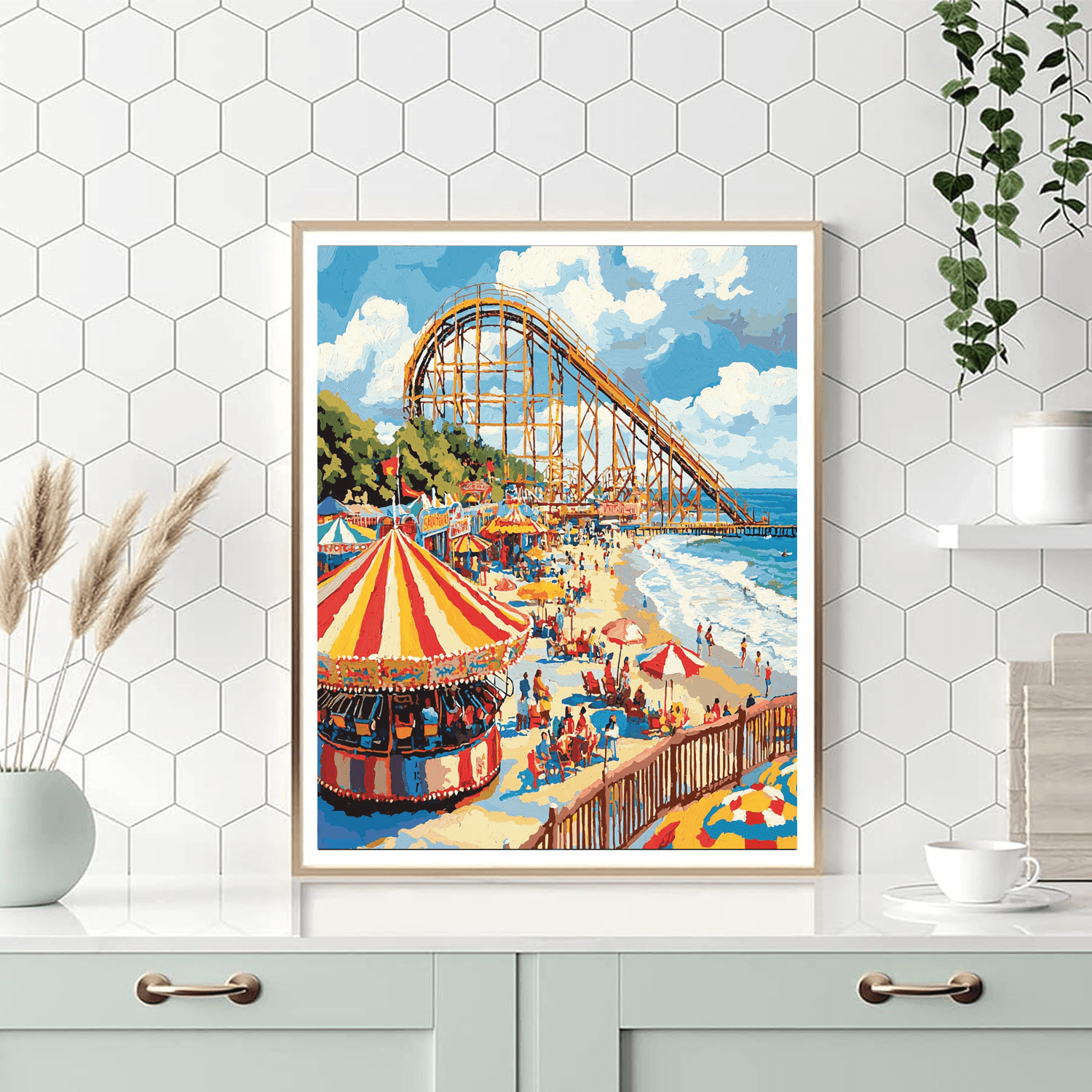 Santa Cruz Boardwalk DIY Paint By Numbers