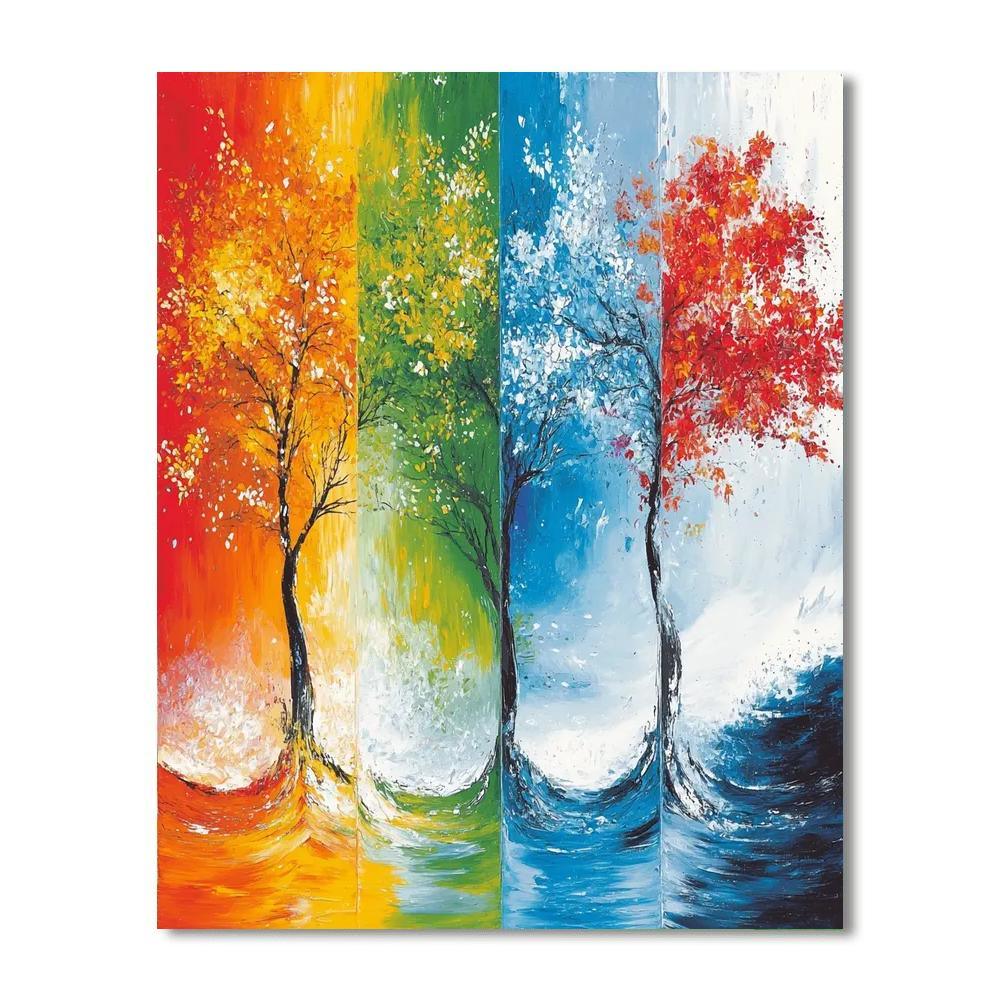 Alma Thomas Inspired Dynamic Dance Of Seasons  Paint By Numbers