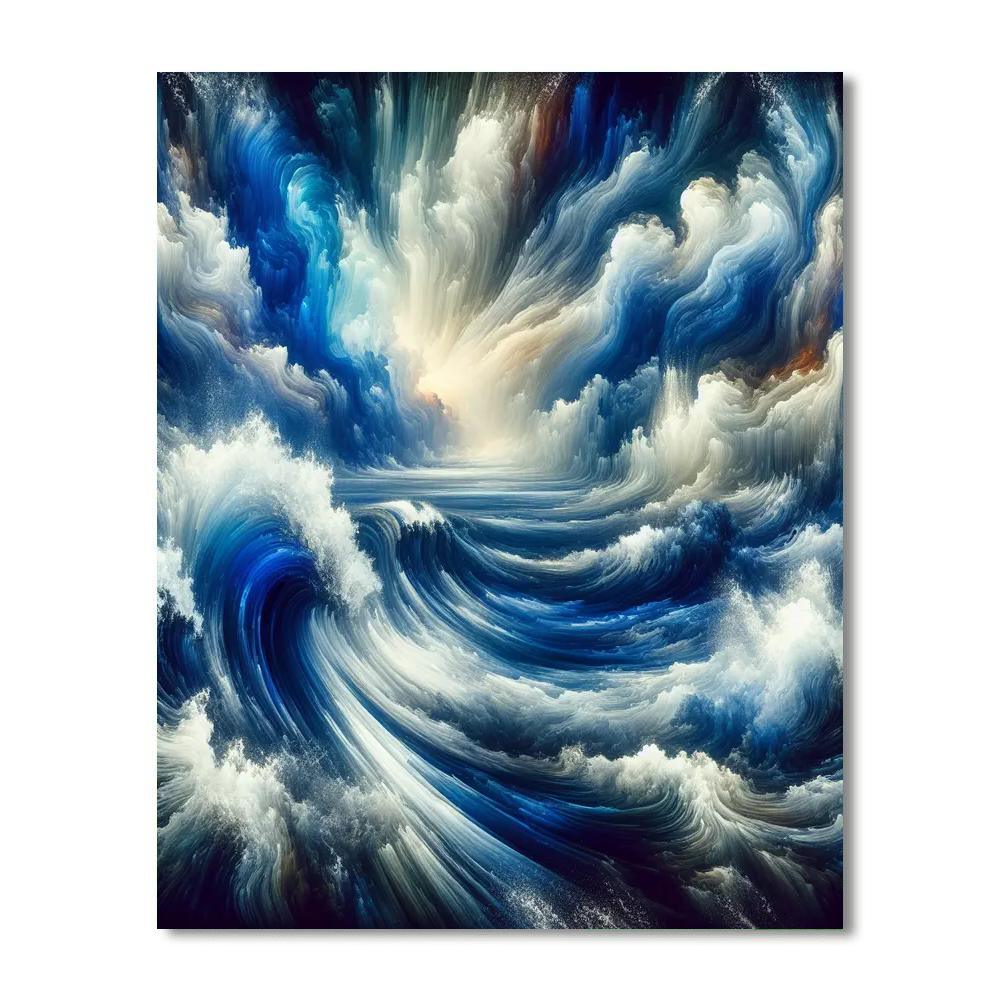 Ocean Wave Dynamics DIY Paint By Numbers