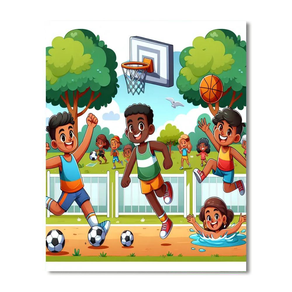 Silly Sports Day Paint By Color