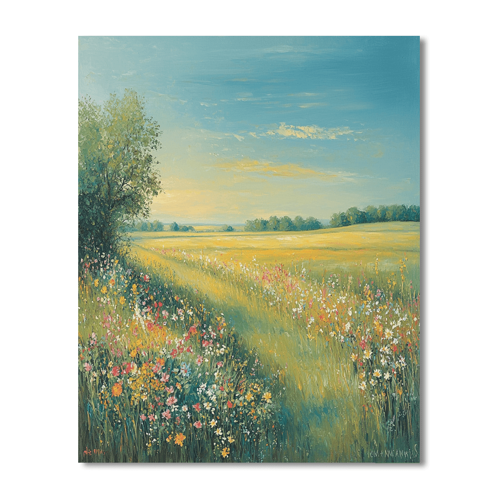 John Constable Inspired Tranquil Meadows  Paint By Numbers Art