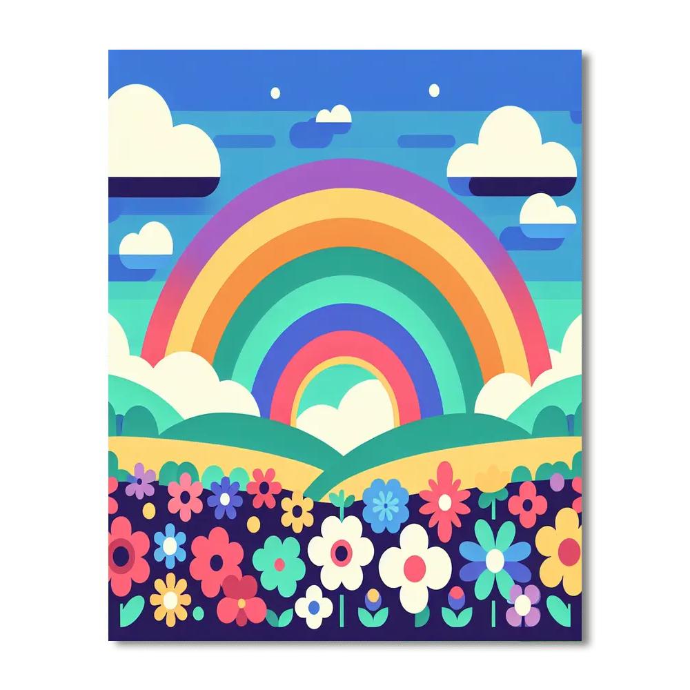 Rainbow Land Paint By Numbers Art