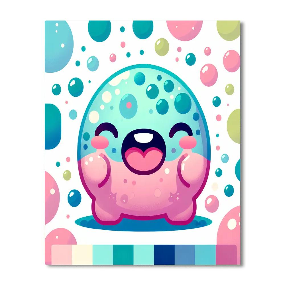 Giggly Bubble Monster Painting By Numbers Kit
